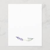 バジェットラベンダーワイルドフラワーブライダルシャワー (裏面)