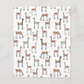 バジェットラマベビーシャワー招待状 (裏面)