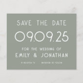 バジェットラージタイポグラフィセージ結婚グリーン (正面)