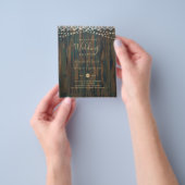 バジェットラ素朴イツレース結婚式レセプション招待状 チラシ (手)