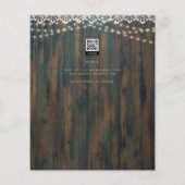 バジェットラ素朴イツレース結婚式レセプション招待状 チラシ (裏面)