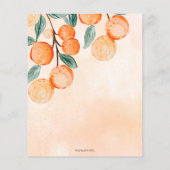 バジェットリトルかわいこちゃんオレンジベビーシャワー招待状 (裏面)