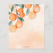 バジェットリトルかわいこちゃんオレンジベビーシャワー招待状 (裏面)