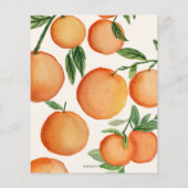 バジェットリトルかわいこちゃんオレンジベビーシャワー招待状 (裏面)