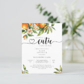 バジェットリトルかわいこちゃんオレンジベビーシャワー招待状 (スタンド正面)