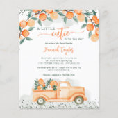 バジェットリトルかわいこちゃんオンザウェイベビーシャワー招待状 (正面)