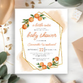 バジェットリトルかわいこちゃんシトラスベビーシャワー招待状