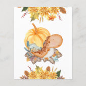 バジェットリトルカボチャ恐竜秋の赤ちゃんシャワー (裏面)