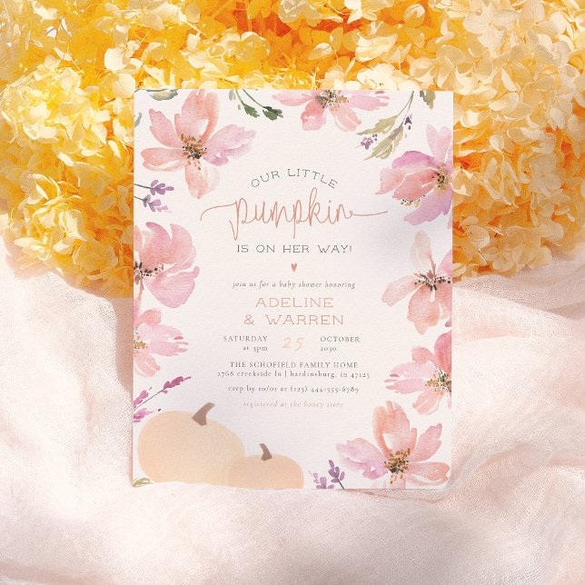 バジェットリトルカボチャ秋フローラガールベビーシャワー (クリエイターアップロード済み)