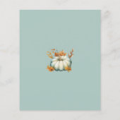 バジェットリトルカボチャ秋ベビーシャワー招待状 チラシ (裏面)