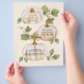 バジェットリトルカボチャ秋水の色ベビーシャワー チラシ (手)