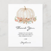 バジェットリトルカンプキンベビーシャワーサンキューカード (正面)