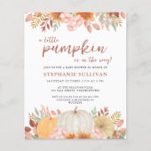 バジェットリトルカンプキンベビーシャワー招待状