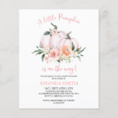 バジェットリトルカンプキンベビーシャワー招待状 (正面)