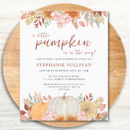 バジェットリトルカンプキンベビーシャワー招待状