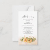 バジェットリトルカンプキンボタニカル秋ベビーシャワー ノートカード (正面)