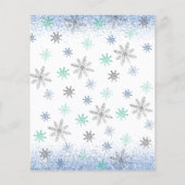 バジェットリトルスノーフレークベビーシャワー招待状 (裏面)