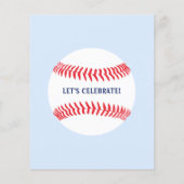 バジェットリトルスラッガーベースボール誕生日招待状 (裏面)