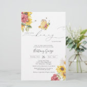 バジェットリトルハニービーベイビーシャワー招待状 (スタンド正面)