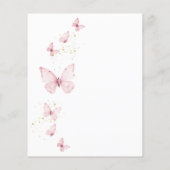 バジェットリトルバタフライベビーシャワー招待状 チラシ (裏面)