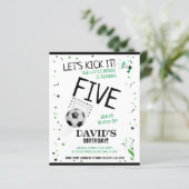 バジェットリトルルーキーサッカー誕生日招待状 (スタンド正面)