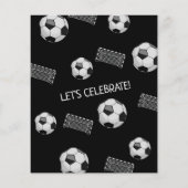 バジェットリトルルーキーサッカー誕生日招待状 (裏面)