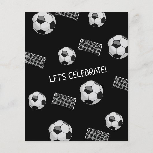 バジェットリトルルーキーサッカー誕生日招待状 (裏面)