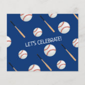 バジェットリトルルーキーベースボールブルーフォト誕生日 (裏面)