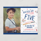 バジェットリトルルーキーベースボールブルーフォト誕生日 (正面)