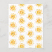 バジェットリトルレイオブサンシャインベビーシャワー招待状 (裏面)