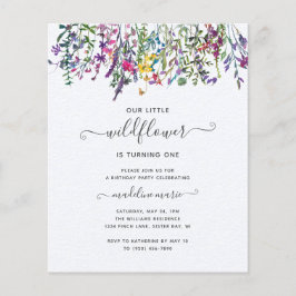 バジェットリトルワイルドフラワー誕生日パーティー