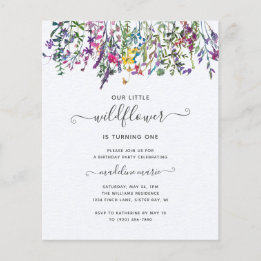 バジェットリトルワイルドフラワー誕生日パーティー