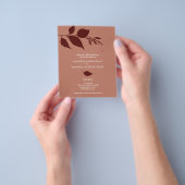 バジェットリハーサルディナーテラコッタ招待状 チラシ (手)