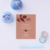 バジェットリハーサルディナーテラコッタ招待状 チラシ (シングル)