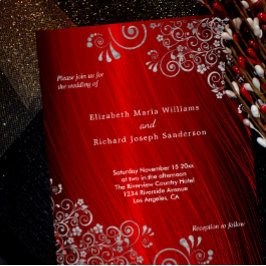 バジェットルビーレッドグレースワーズ結婚式招待状