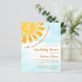 バジェットレイオブサンシャイングランドベビーシャワー招待状 (スタンド正面)