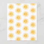 バジェットレイオブサンシャインベビーシャワー招待状 (裏面)