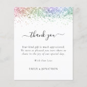 バジェットレインボーグリッター写真結婚の感謝の気持ち (正面)