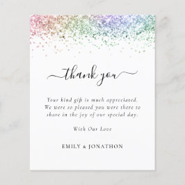 バジェットレインボーグリッター写真結婚の感謝の気持ち