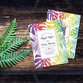 バジェットレインボーゲイレズビアン結婚式招待状