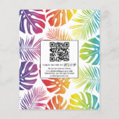 バジェットレインボーゲイレズビアン結婚式招待状 (裏面)