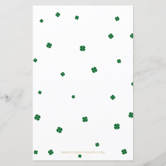 バジェットレインボーセントパトリックボーイ誕生日招待状 (裏面)