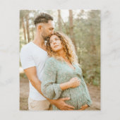 バジェットレインボーテラコッタベビーシャワーフォト招待状 (裏面)