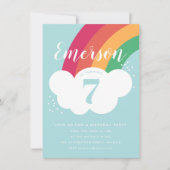 バジェットレインボーバースデーパーティー 招待状 (正面)