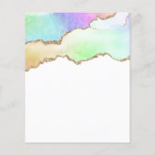 バジェットレインボーパステル金ゴールドアゲード誕生日 (裏面)