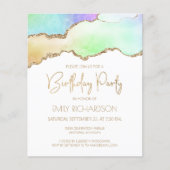 バジェットレインボーパステル金ゴールドアゲード誕生日 (正面)