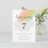 バジェットレインボー子供の誕生日パーティー 招待状 (スタンド正面)