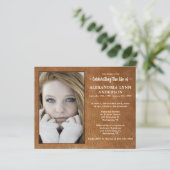 バジェットレザーお祝いオブライフ招待状 (スタンド正面)