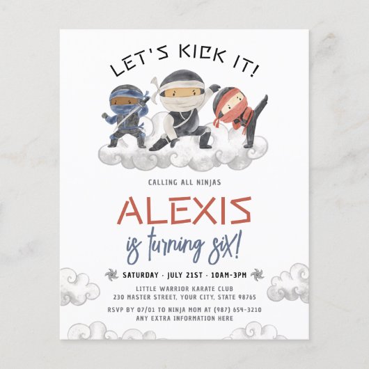 バジェットレッズキック忍者武術アーツ誕生日 (正面)
