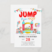 バジェットレッツジャンプバウントランポリンパーク誕生日 ノートカード (正面/裏面)